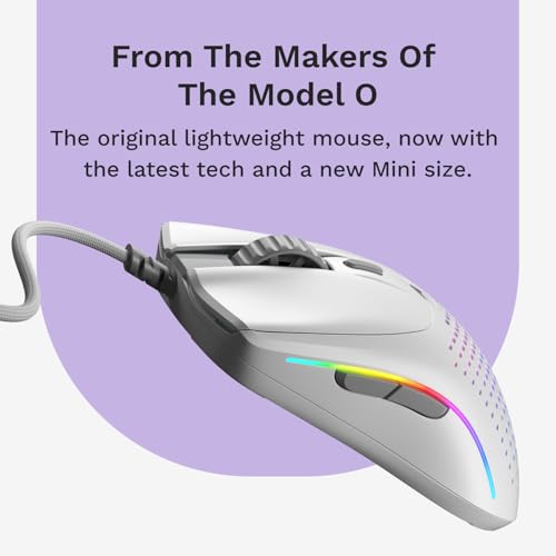 Glorious Model D Wired Gaming Mouse - 68g Honeycomb RGB Ergonomic, Matte White M160012