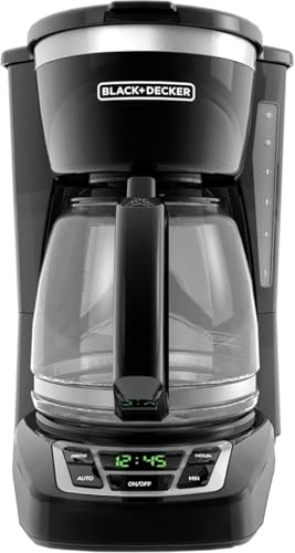 BLACK+DECKER 12-Cup Programmable Digital Coffee Maker, Black D647511