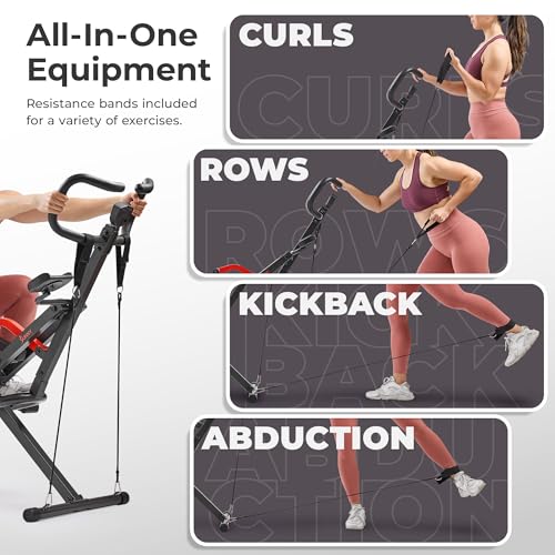 Sunny Health & Fitness Row-N-Ride PRO Full Body Squat Machine G774529