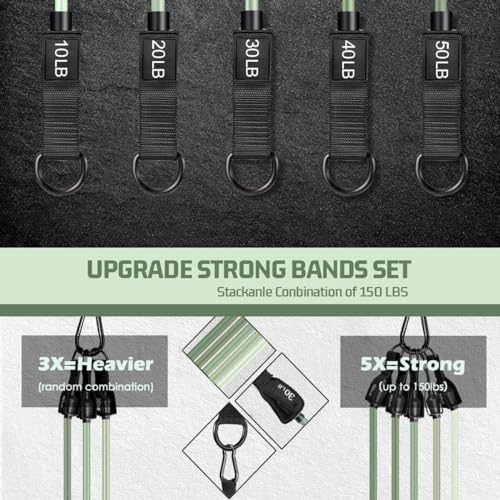 VEICK Resistance Bands with Handles for Home Workout O75059