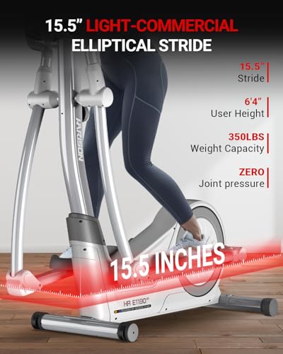 HARISON Elliptical Machine for Home, 350 LBS Capacity, Magnetic Resistance with Bluetooth D897592