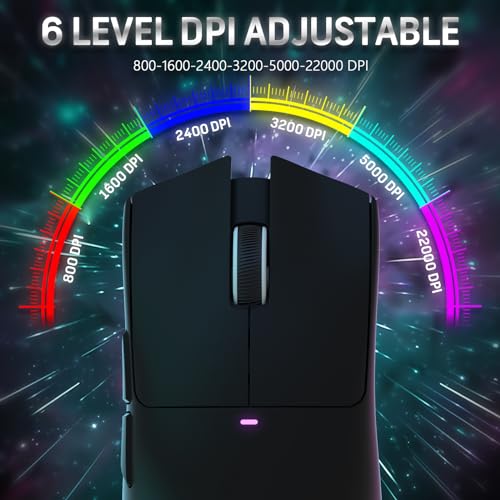Attack Shark X11 59g Superlight Wireless Gaming Mouse with RGB Charging Dock, Black W869