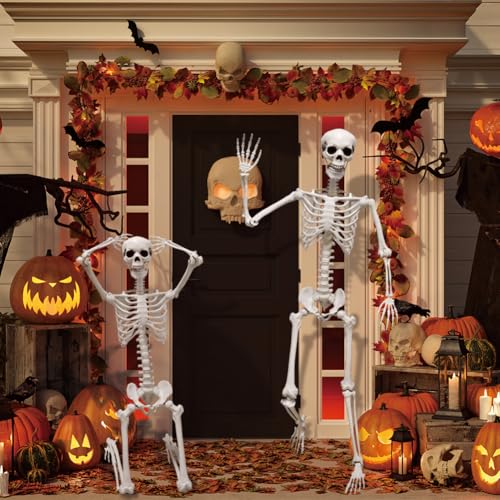 UMEELR 5.9FT Poseable Life Size Skeleton for Halloween Decoration B873000