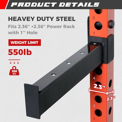 RitFit Multi-Functional Folding Squat Rack for Home Gym, Wall Mounted with Attachments V171188