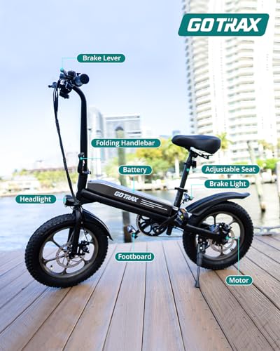 Gotrax S3 Electric Bike, 750W Peak Motor, 25 Miles Range, Folding Fat Tire E-Bike B18421