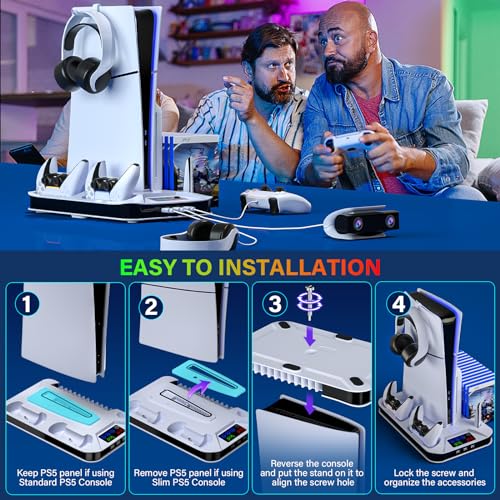 PS5 Cooling Station with Controller Charging for PlayStation 5 Slim & Pro N2468