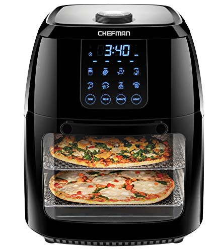 CHEFMAN Multifunctional Digital Air Fryer Rotisserie Dehydrator Convection Oven, 10L, Black B811909