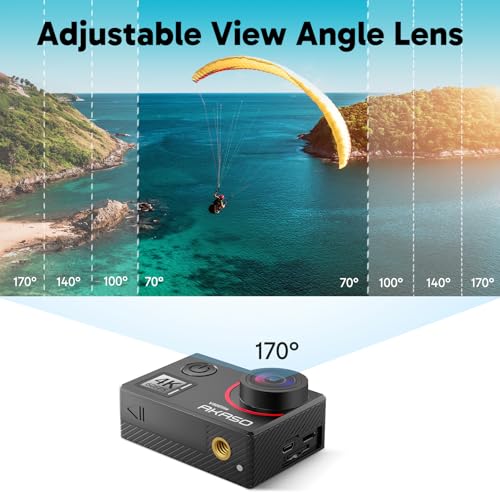 AKASO V50 Elite 4K60fps Action Camera with 128GB MicroSDXC U3 Memory Card Bundle G5217