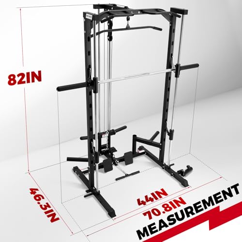 RitFit Smith Machine Power Rack with LAT-Pull Down System T1228
