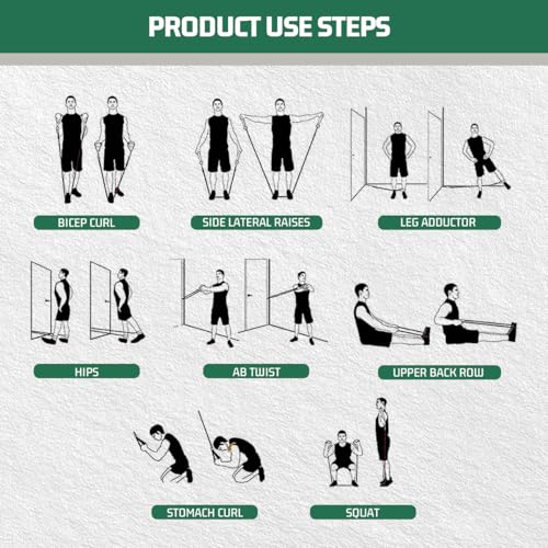 VEICK Resistance Bands with Handles for Home Workout O75059