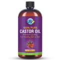 20oz 100% Pure Castor Oil - Cold-pressed, Unrefined, Hexane-free - BPA Free Plastic Bottle - USP Grade - Premium Quality for Healthy Skin & Hair