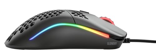 Glorious Model D Wired Gaming Mouse - 68g Honeycomb RGB Ergonomic, Matte White M160012