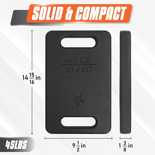 Yes4All Ruck Weight Plate, Cast Iron with Wide Grip for Strength Training R21870