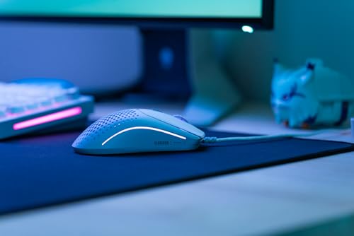 Glorious Model D Wired Gaming Mouse - 68g Honeycomb RGB Ergonomic, Matte White M160012