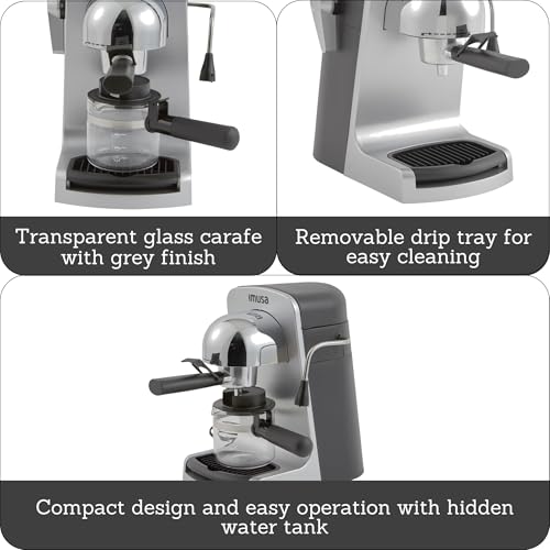 IMUSA GAU-18202 4 Cup Espresso/Cappuccino Maker, Black V2290