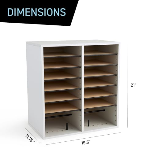Safco Wooden Paper and Mail Organizer, Adjustable Shelves, Stackable B285