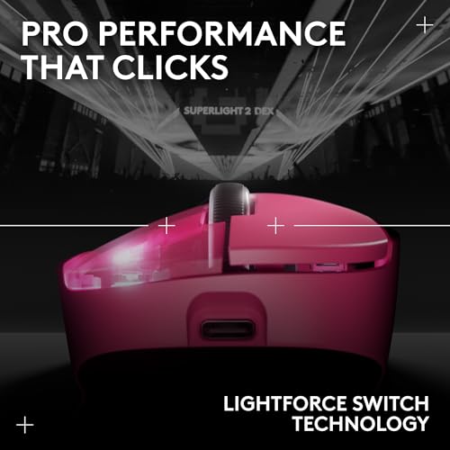 Logitech G PRO X Superlight 2 DEX Wireless Gaming Mouse, 60g, White D21215