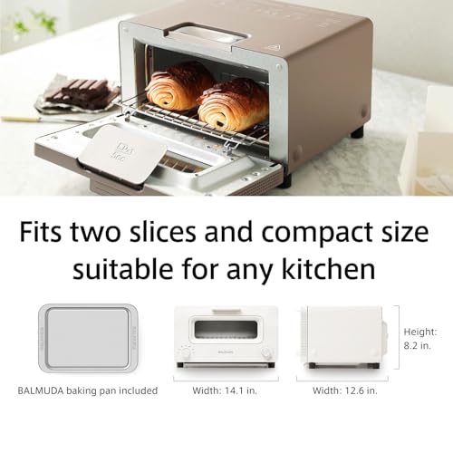 BALMUDA The Toaster Steam Oven Toaster, 5 Cooking Modes, Gray, US Version Z54734