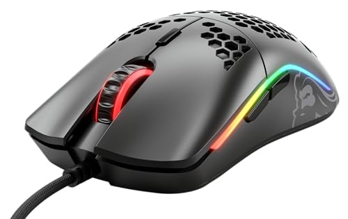 Glorious Model D Wired Gaming Mouse - 68g Honeycomb RGB Ergonomic, Matte White M160012