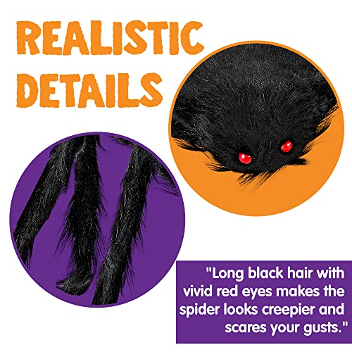 JOYIN 4 Packs Halloween Outdoor Spider Decorations, Black W76054