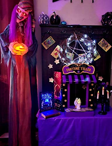 Animated Talking Fortune Teller Witch Halloween Decor A585309