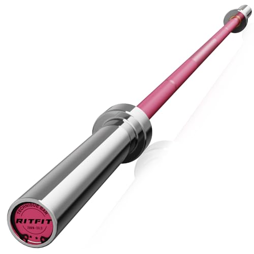 RITFIT Olympic Barbell 4ft/6ft 2 Inch Weight Bar for Strength Training, 500lbs Capacity F369