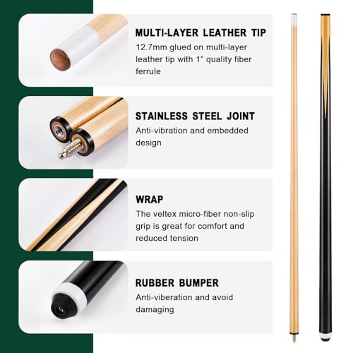 Syhood Pool Cue Sticks Case and Repair Accessories Set Z1877