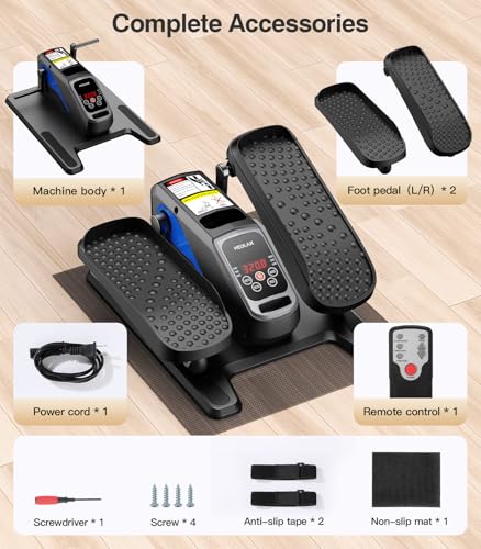 Under Desk Elliptical Machine, Portable Seated Pedal Exerciser for Seniors and Adults O60492