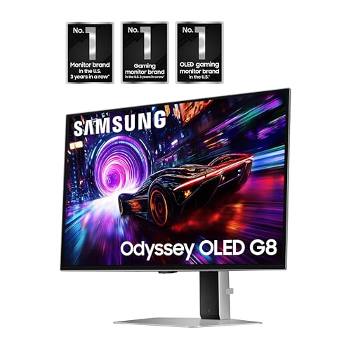 SAMSUNG 27-inch Odyssey QD-OLED G8 (G81SF) 4K 240Hz Gaming Monitor R143438