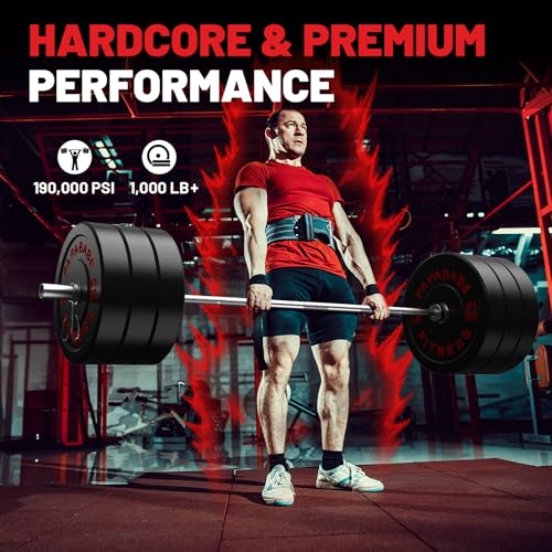 PAPABABE Olympic Barbell 2-inch 45lb Weight Bar for Strength Training V204840