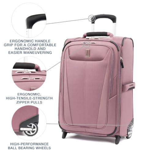 Travelpro Maxlite 5 Softside Expandable 2 Wheel Carry-On Luggage, Burgundy, 22-Inch Q6258