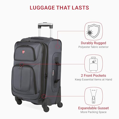 SwissGear Sion Softside Expandable Luggage, Black, 29-Inch C81483