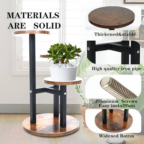 3-Tier Wooden Plant Stand for Indoor Outdoor Flower Pot Display Y623