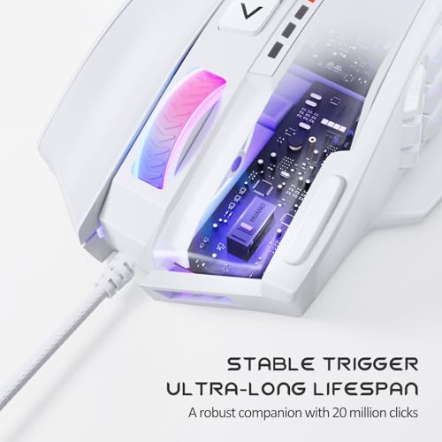 UtechSmart Venus Pro RGB Wireless MMO Gaming Mouse, 16000 DPI, 16 Programmable Buttons M66772