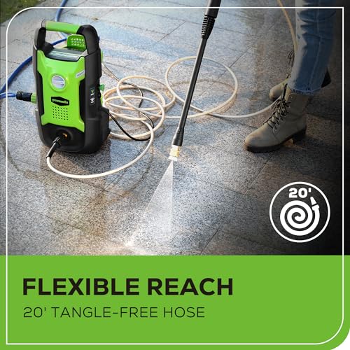 Greenworks Compact Electric Pressure Washer, 1.2 GPM, Lightweight R449552