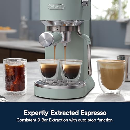 De'Longhi Dedica Duo Compact Espresso Machine with Milk Frother, Stainless Steel C1989