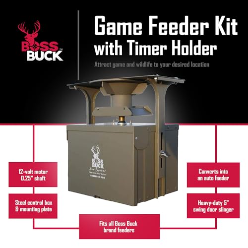 Boss Buck 12 Volt High Torque Automatic Game Feeder Conversion Kit with Timer T1404