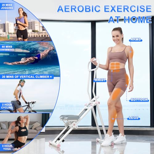 Folding Stair Stepper with Adjustable Handlebar for Home Gym G4022