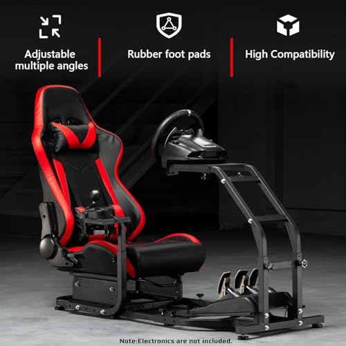 Dardoo G29 Adjustable Gaming Sim Cockpit with Red Seat U47373