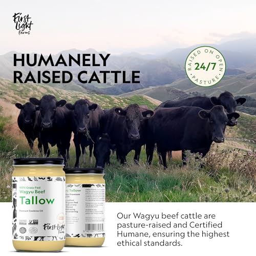 First Light Farms Wagyu Beef Tallow, 100% Grass-Fed, 14oz Glass Jar R849799