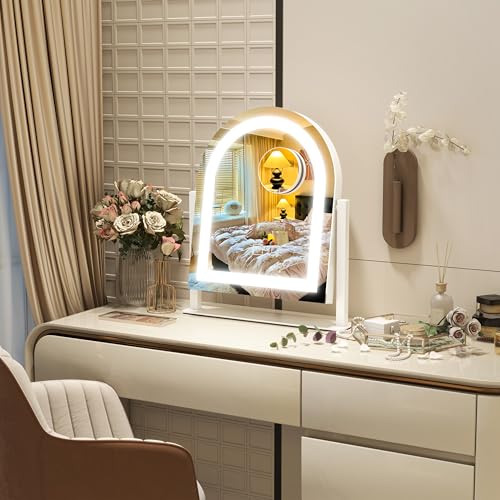 Vanity Mirror with Lights, 12.6"×15" LED Makeup Mirror, Touch Control Dimmable D52089
