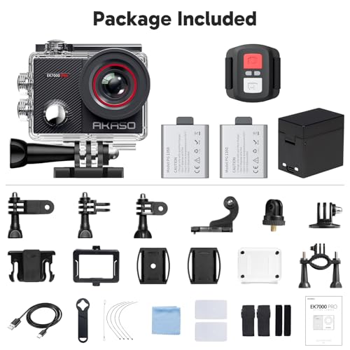AKASO EK7000 Pro 4K Action Camera with Touch Screen, Waterproof G537