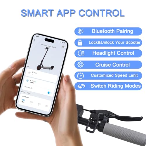 350W Adult Electric Scooter with 8.5" Solid Tires and Dual Braking System V200