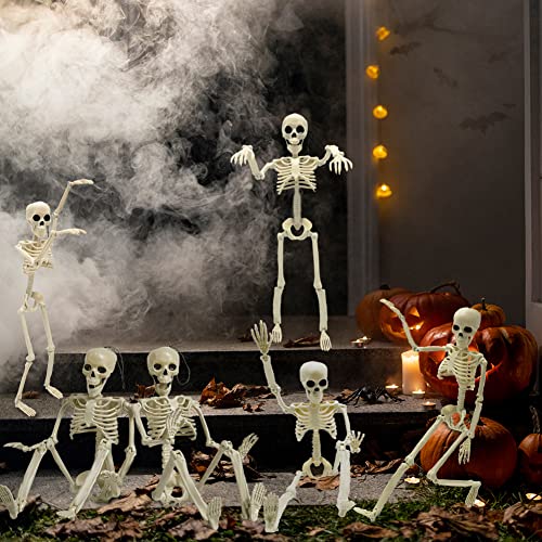 Life Size Skeleton with Posable Joints for Halloween Decor R4204