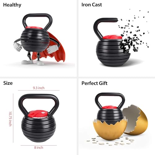 TopMade Adjustable Cast Iron Kettlebell Set for Home Gym Workout C247925