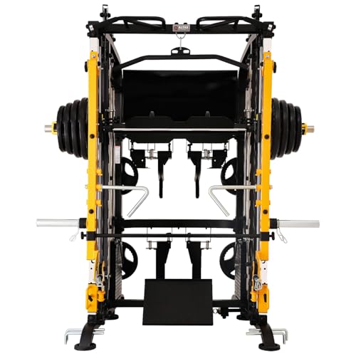 Altas Strength Smith Machine with Lever Arms Pulley Squat Rack Home Gym X54847