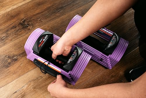 PowerBlock Sport 24 Adjustable Dumbbells, 3-24 lb. Steel Build U862