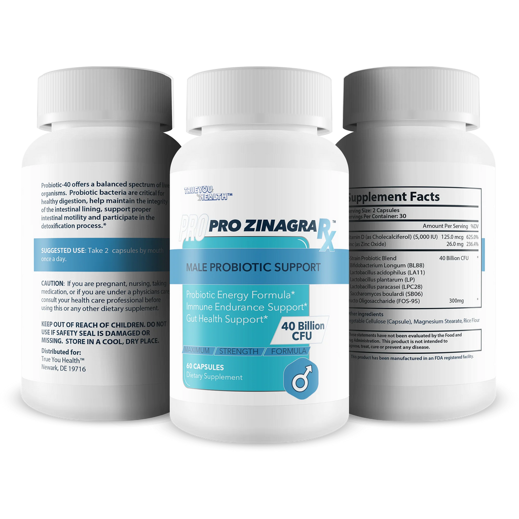 Pro Zinagra RX Male Probiotic Support for Men - 40 Billion CFU P241