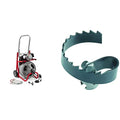 RIDGID 26998 Model K-400 Drain Cleaning 120-Volt Drum Machine Kit with C-45IW 1/2" x 75' Cable, White, Black, Red