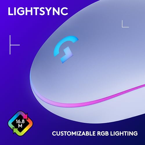 Logitech G203 Wired Gaming Mouse, 8,000 DPI, RGB, 6 Programmable Buttons, PC/Mac - Black U28629